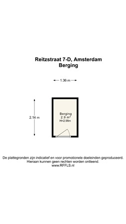 Floorplan - Reitzstraat 7D, 1091 VZ Amsterdam